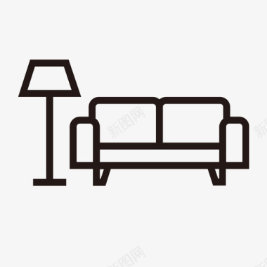 沙发舒适室内图标图标