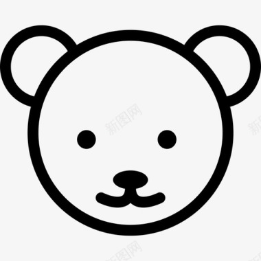 头熊熊脸野图标图标