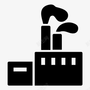破旧的工厂图片工厂制造业污染图标图标