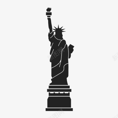 自由女神像纽约地标法国礼品图标图标