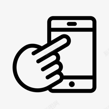 按键智能手机手机人图标图标