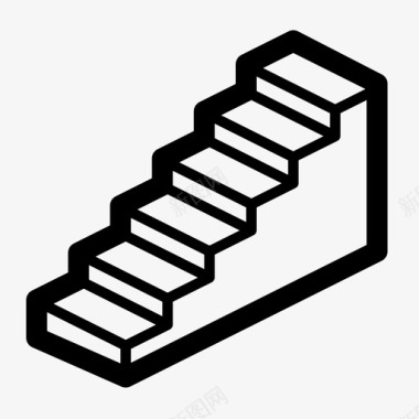 立体楼梯楼梯模块化梯子图标图标