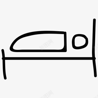 单人投篮机睡觉床酒店图标图标