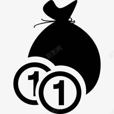 钱袋商业金融和贸易图标图标