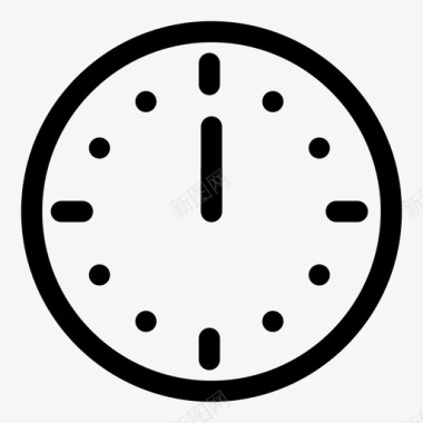12点模拟时钟钟面图标图标