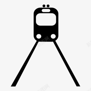 公共交通标识地铁铁路火车图标图标