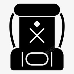 轻型旅行日背包背包户外物品图标高清图片