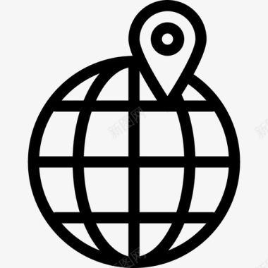 指示标志全球位置卫星地图图标图标