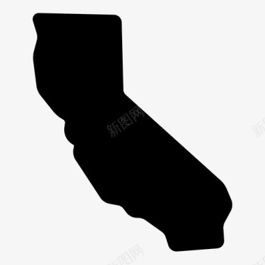 加利福尼亚州加利福尼亚州地图州图标图标