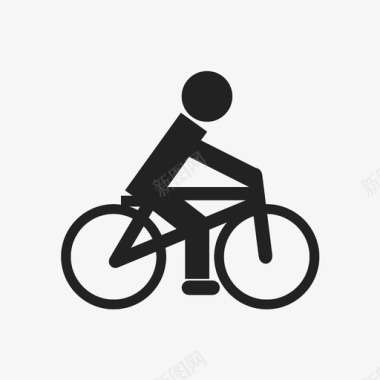 通勤骑自行车交通通勤图标图标