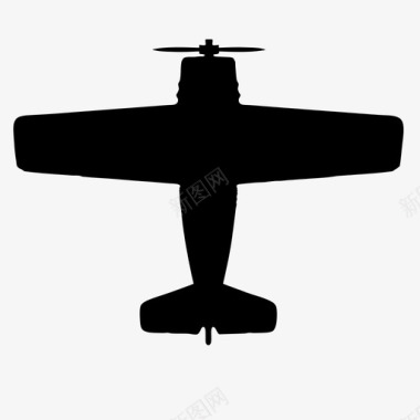 螺旋型飞机飞行螺旋桨图标图标