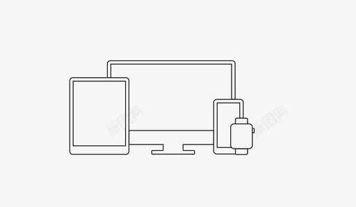 拆分式电脑响应式智能手机iphone图标图标