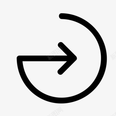 向左旋转继续下一步大纲图标图标