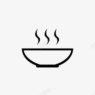 蒸汽煮茶汤碗液体膳食图标图标