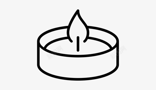 蜡烛茶灯冥想和平图标图标