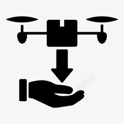 下降悬停四旋翼机卸载遥控着陆图标高清图片