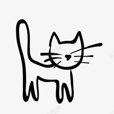 小喵喵猫动物家庭图标图标