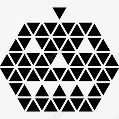 多边形万圣节南瓜脸的小三角形形状图标图标