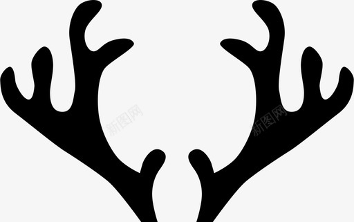 麋鹿角角动物鹿图标图标