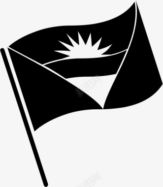安提瓜和巴布达国旗西印度群岛符号图标图标
