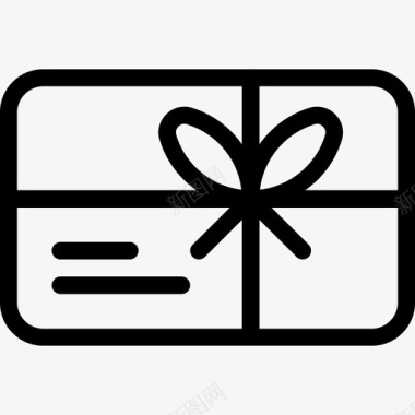 礼品礼品卡丝带礼物图标图标