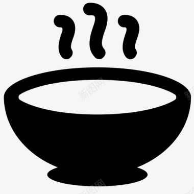 汤浓汤蒸汽图标图标