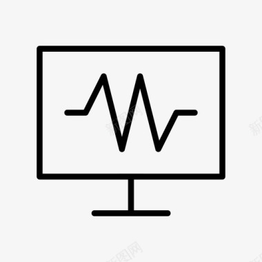 心跳监视器心跳心脏监护仪图标图标