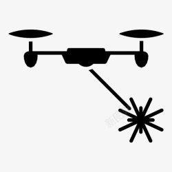 激光束激光无人机瞄准遥控图标高清图片