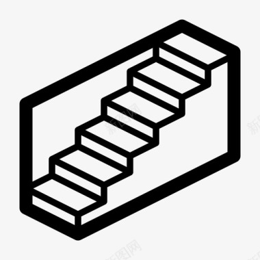 楼梯的标志楼梯模块化梯子图标图标