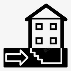 地库地下室房地产停车位图标高清图片