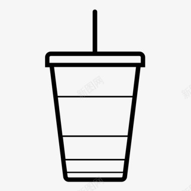 塑料咖啡杯咖啡套装图标图标