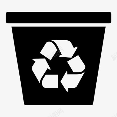 回收站环保意识垃圾图标图标