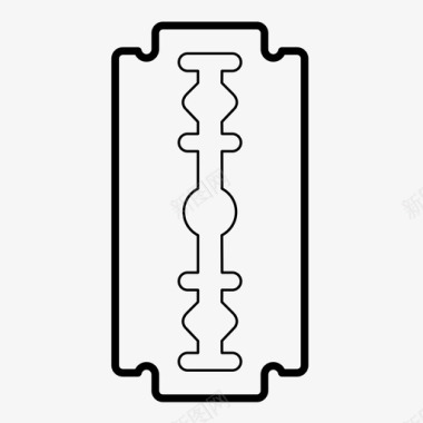 矢量修剪刀片剃须刀剃须图标图标