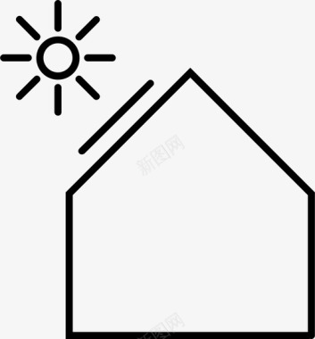 太阳能住宅太阳能电池可持续发展图标图标
