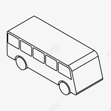 公共交通标识公共汽车城市长途汽车图标图标