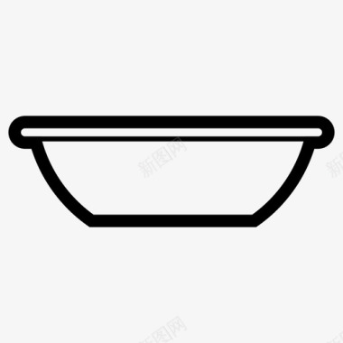 碗盆船图标图标