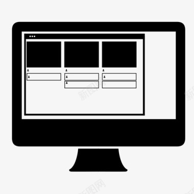 电脑应用显示器网络电脑图标图标