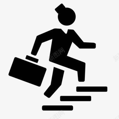 服务生梯子行李图标图标