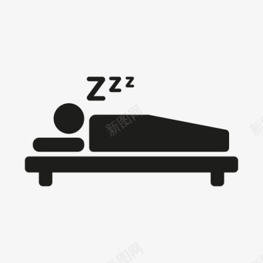 床睡眠闭眼休息图标图标