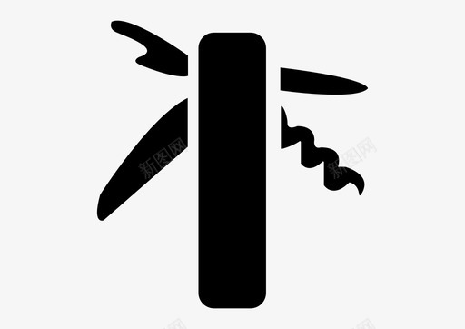 瑞士刀军军刀多样性图标图标