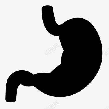 人体生物钟胃胃痛器官图标图标