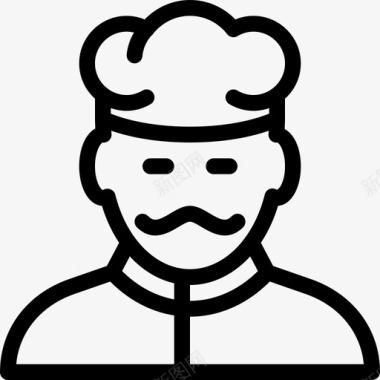 厨师餐饮之王厨师长图标图标
