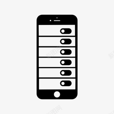实物开关智能手机关闭开关设置选项图标图标