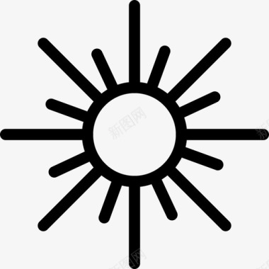 太阳雪花阳光图标图标