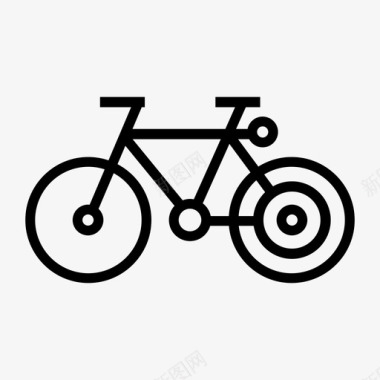 野营自行车年轻复古图标图标