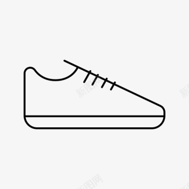 运动鞋鞋带低帮图标图标