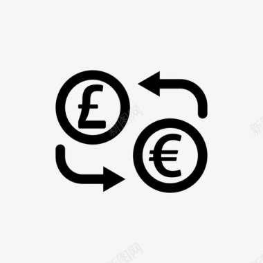 货币兑换金融国外旅行图标图标