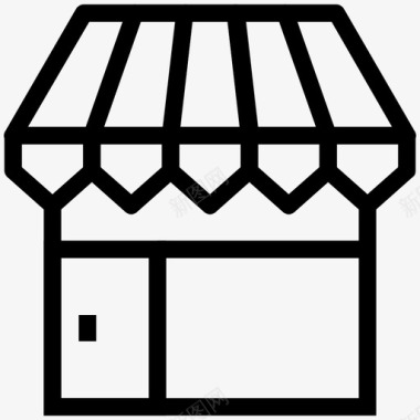 商店橱窗超市图标图标