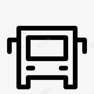 公共交通标识公共汽车旅行交通图标图标