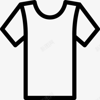 白色通勤衬衫t恤普通圆领t恤白色t恤图标图标